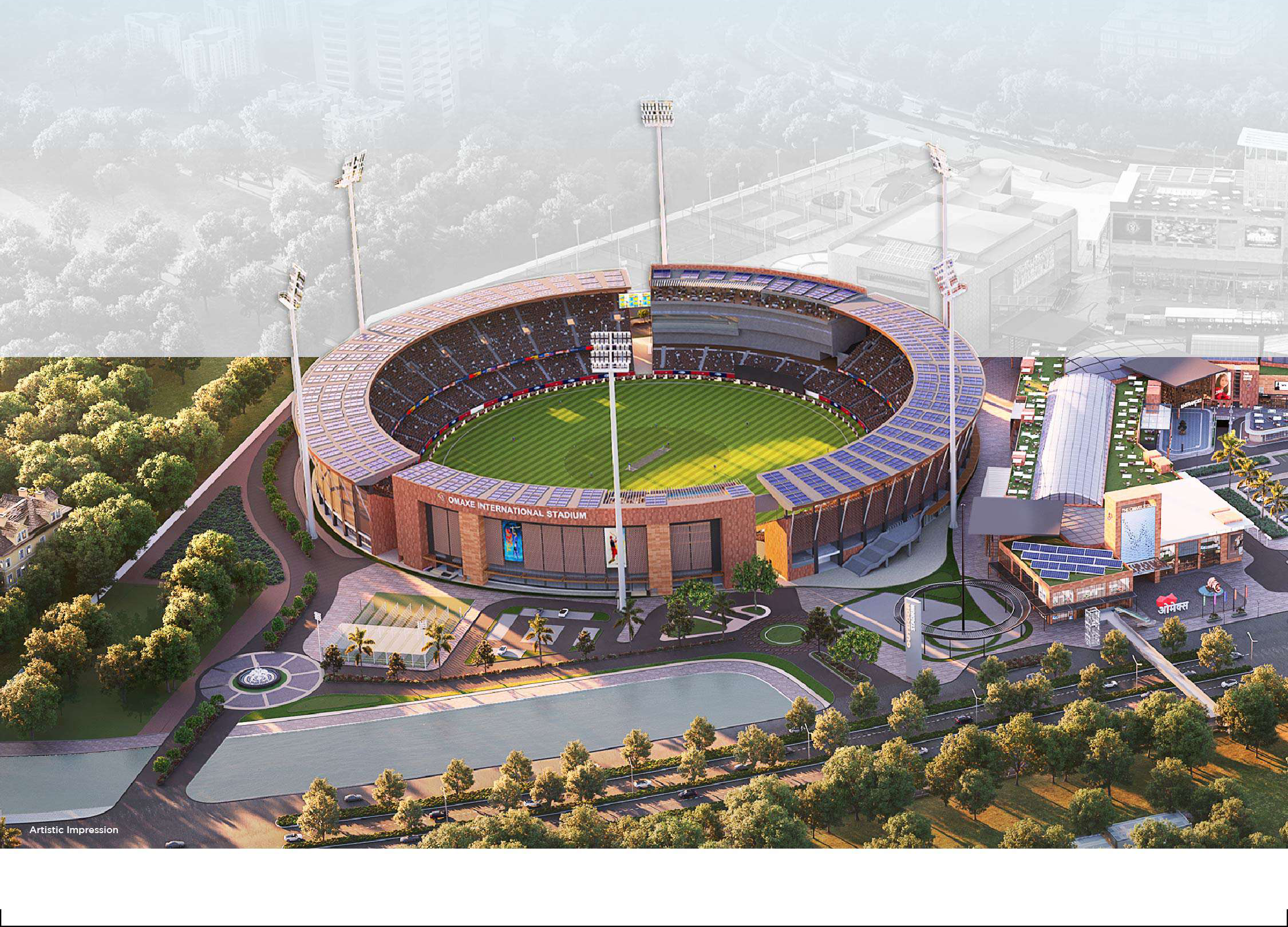 Omaxe International Stadium aerial view